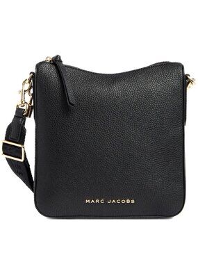 New Marc Jacobs Drifter Swingpack Crossbody Leather Bag Black